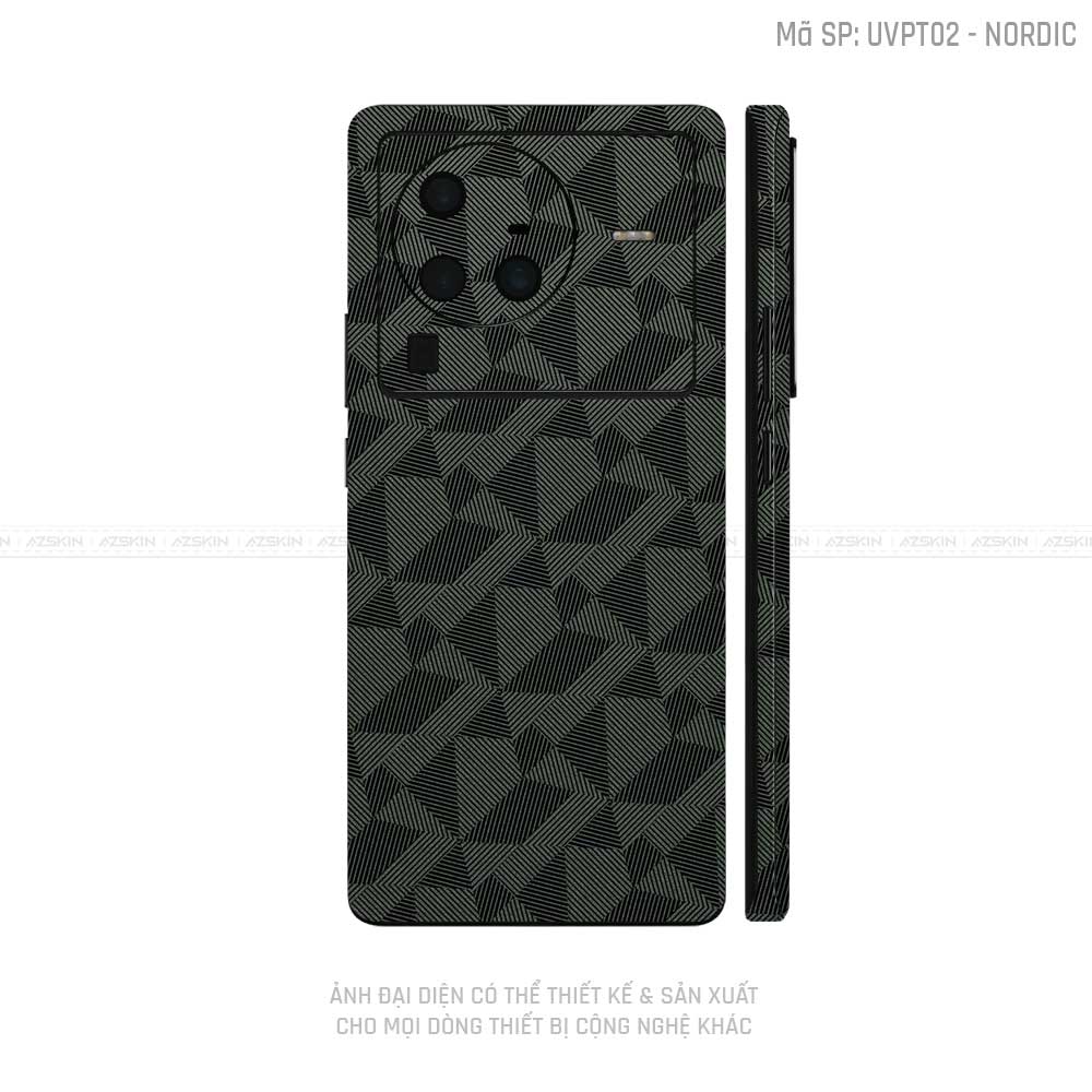 Dán Skin Vivo X Series Vân Noridc Xanh Midnight | UVPT02
