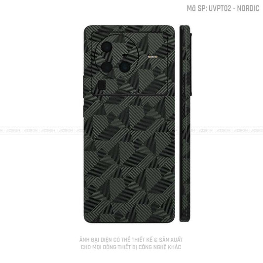 Dán Skin Vivo X Series Vân Noridc Xanh Midnight | UVPT02
