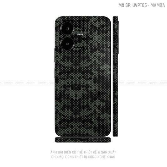 Dán Skin Vivo Y Series Vân Mamba Xanh Midnight | UVPT05
