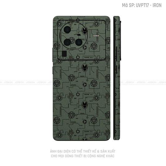 Dán Skin Vivo X Series Vân Iron Xanh Midnight | UVPT17