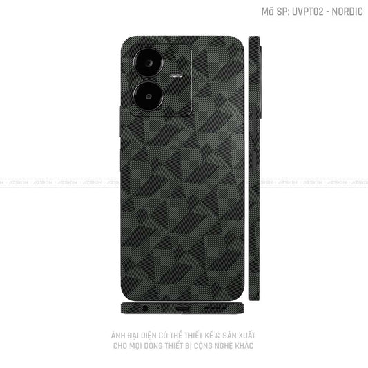 Dán Skin Vivo Y Series Vân Noridc Xanh Midnight | UVPT02
