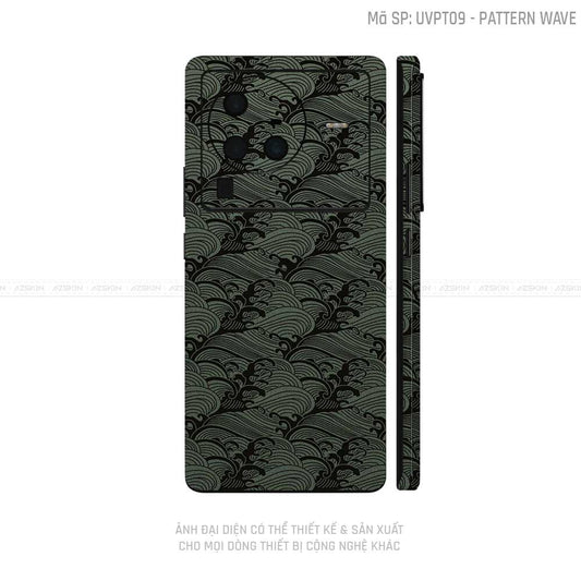 Dán Skin Vivo X Series Vân Pattern Wave Xanh Midnight | UVPT09