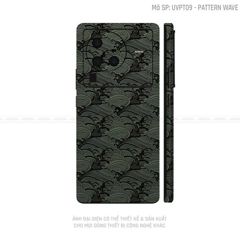 Dán Skin Vivo X Series Vân Pattern Wave Xanh Midnight | UVPT09