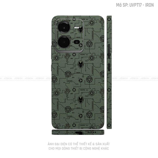 Dán Skin Vivo V Series Vân Iron Xanh Midnight | UVPT17