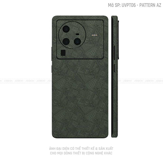 Dán Skin Vivo X Series Vân Pattern AZ Xanh Midnight | UVPT06