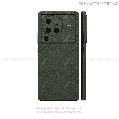 Dán Skin Vivo X Series Vân Pattern AZ Xanh Midnight | UVPT06