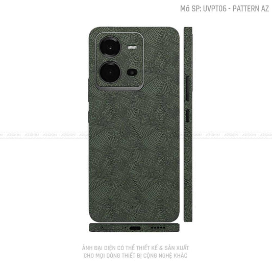 Dán Skin Vivo V Series Vân Pattern AZ Xanh Midnight | UVPT06