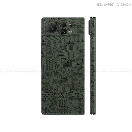 Dán Skin Điện Thoại Xiaomi Mix Fold Series Vân Nổi Vi Mạch Midnight | UVPT01
