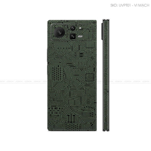 Dán Skin Điện Thoại Xiaomi Mix Fold Series Vân Nổi Vi Mạch Midnight | UVPT01