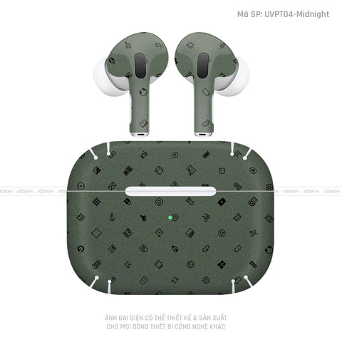Dán Skin Tai Nghe Airpod 3 Vân ICON Xanh | UVPT04