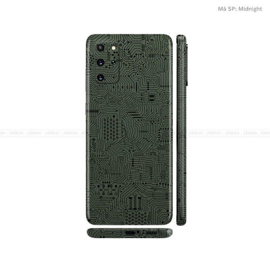 Dán Skin Galaxy S20 Series Vân Vi Mạch Xanh Midnight | UVPT01