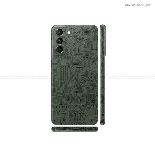 Dán Skin Galaxy S21 Series Vân Vi Mạch Xanh | UVPT01