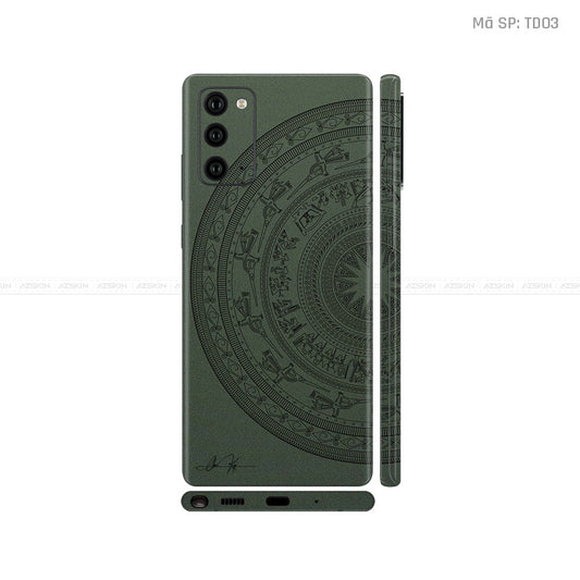 Dán Skin Galaxy Note 20 Series Vân Nổi Trống Đồng Xanh Midnight | TD03