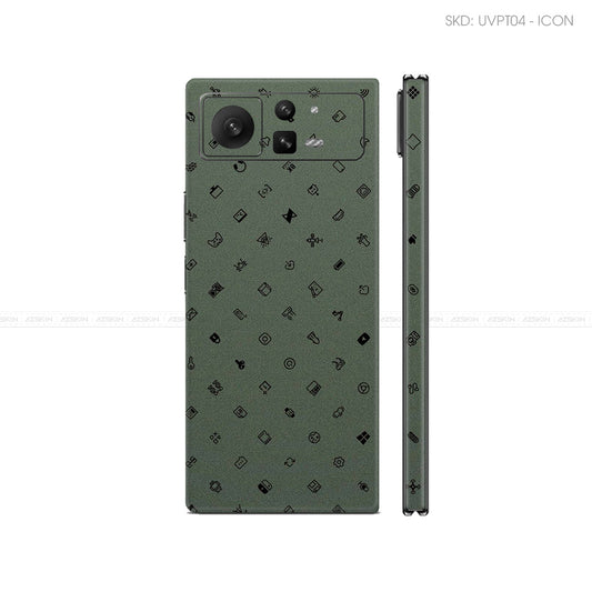 Dán Skin Điện Thoại Xiaomi Mix Fold Series Vân Nổi ICON Midnight| UVPT04