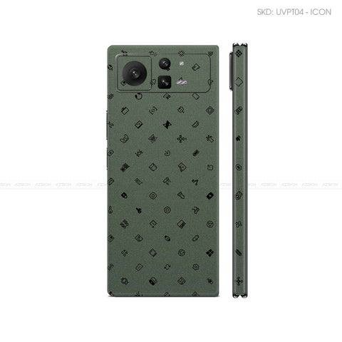 Dán Skin Điện Thoại Xiaomi Mix Fold Series Vân Nổi ICON Midnight| UVPT04