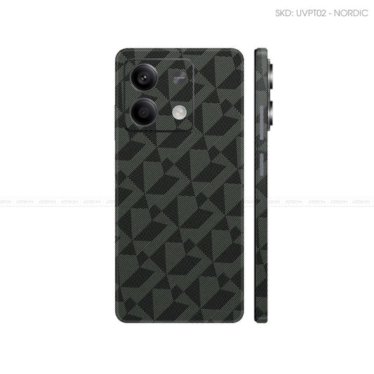 Dán Skin Điện Thoại Xiaomi Redmi 13 Series Vân Nổi Nordic Midnight | UVPT02