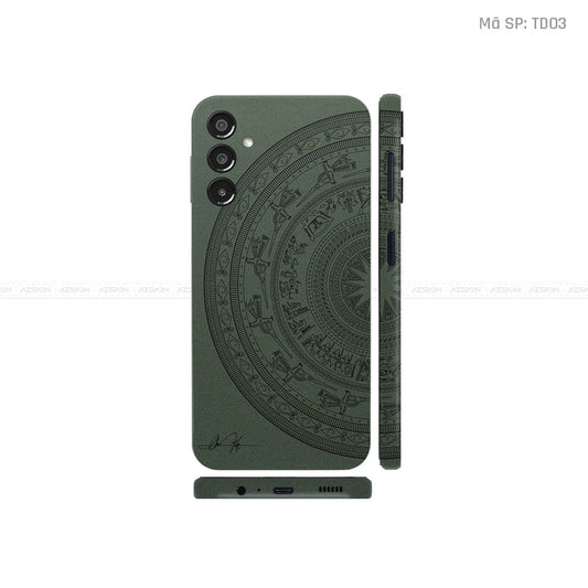 Dán Skin Galaxy A Series Vân Nổi Trống Đồng Màu Xanh Midnight | TD03