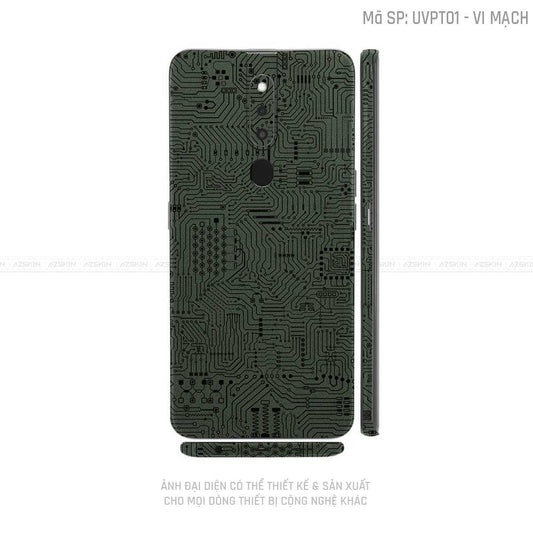 Miếng Dán Skin Điện Thoại OPPO F Series Vân Vi Mạch Midnight | UVPT01