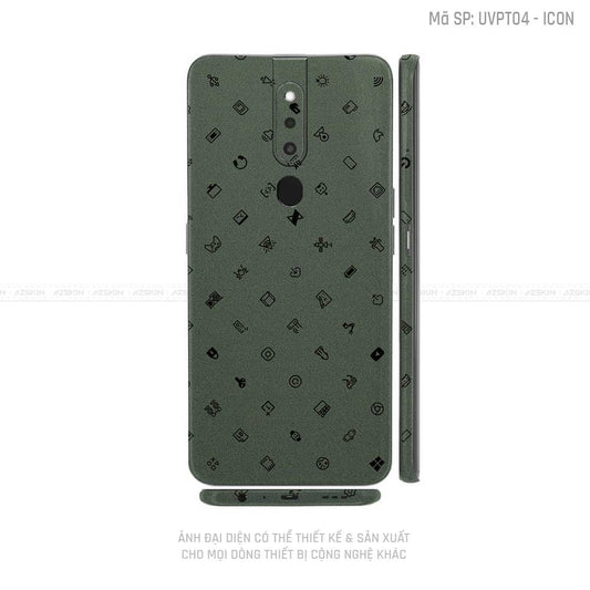Miếng Dán Skin Điện Thoại OPPO F Series Vân Icon Midnight | UVPT04