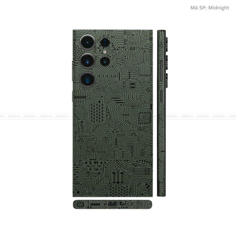 Dán Skin Galaxy S23 Series Vân Nổi Vi Mạch Xanh | UVPT01