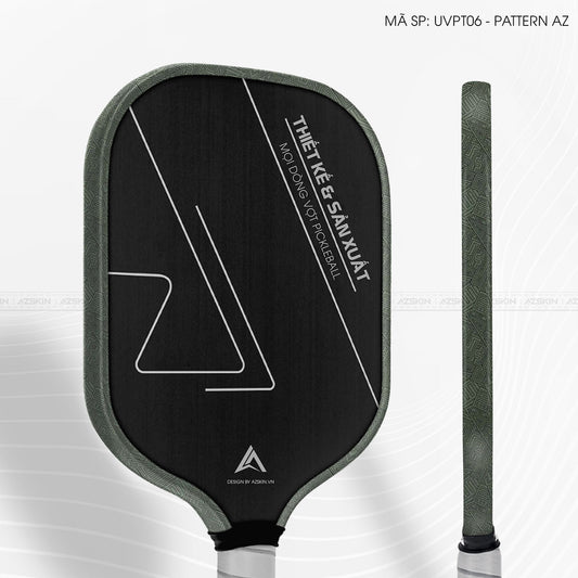 Miếng Dán Viền Vợt Pickleball Skin Vân Nổi Pattern AZ Xanh | UVPT06