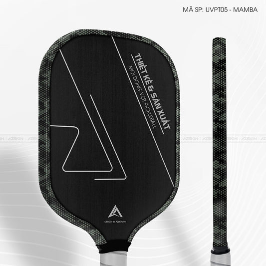 Miếng Dán Viền Vợt Pickleball Skin Vân Nổi Mamba Xanh | UVPT05