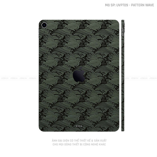 Dán Skin IPad Mini Series Vân Sóng Xanh | UVPT09
