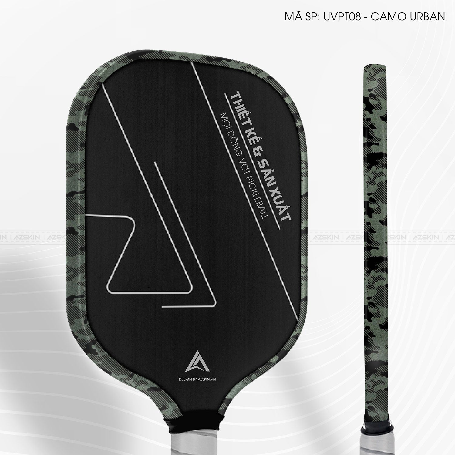 Miếng Dán Viền Vợt Pickleball Skin Vân Nổi Camo Urban | UVPT08