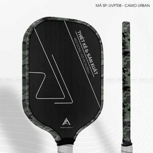 Miếng Dán Viền Vợt Pickleball Skin Vân Nổi Camo Urban | UVPT08