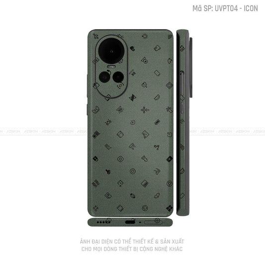 Dán Skin Điện Thoại OPPO Reno Series Vân Icon Midnight | UVPT04