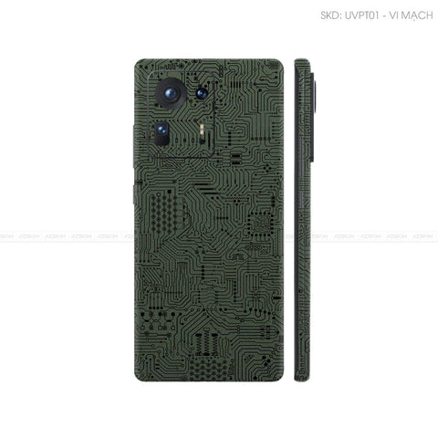 Dán Skin Điện Thoại Xiaomi Mi Mix Series Vân Nổi Vi Mạch Midnight | UVPT01