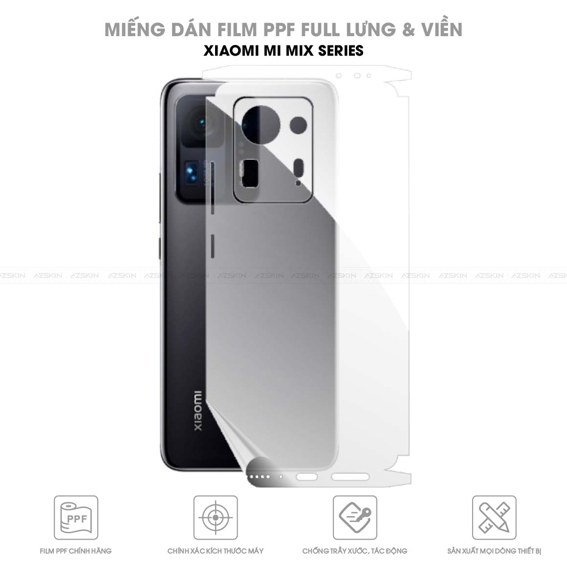 Miếng dán PPF Xiaomi Mi Mix 4 full lưng viền