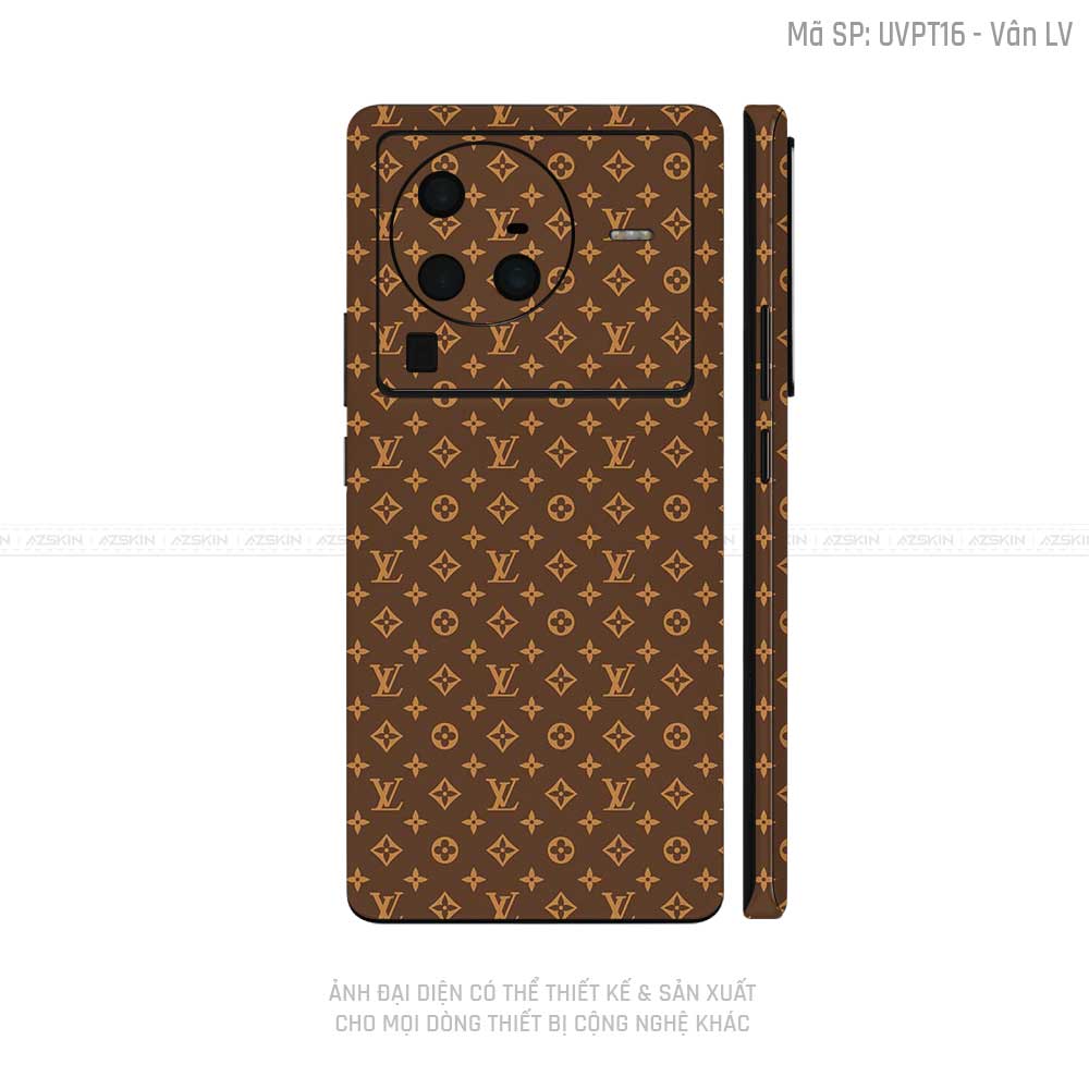 Dán Skin Vivo X Series Vân Pattern LV Nâu | UVPT16