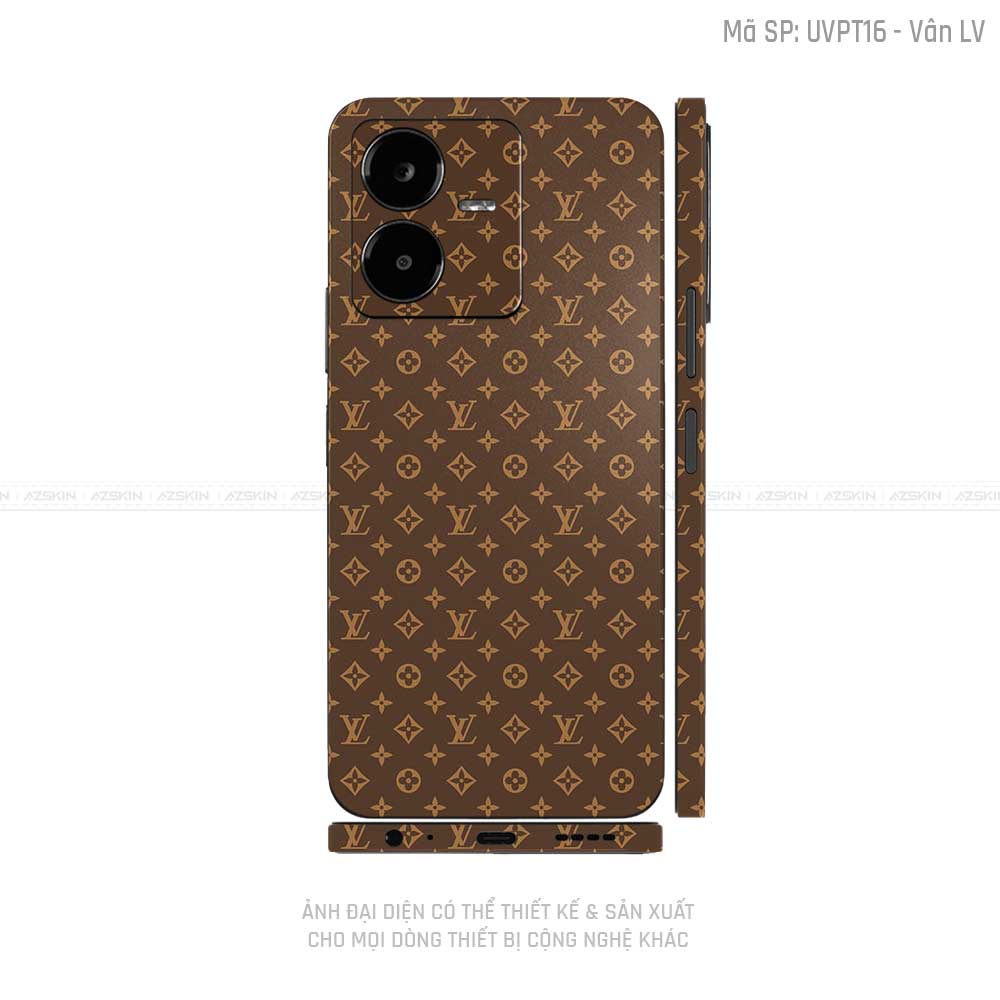 Dán Skin Vivo Y Series Vân Pattern LV Nâu | UVPT16