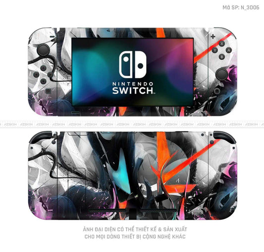Dán Skin Máy Chơi Game Nintendo Switch Hình 3D | N_3D06