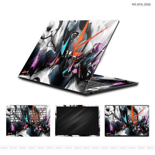 Dán Skin Laptop MSI Hình Nghệ Thuật 3D | N_3D06