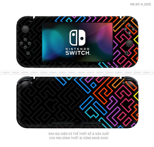 Dán Skin Máy Chơi Game Nintendo Switch Hình 3D | N_3D10