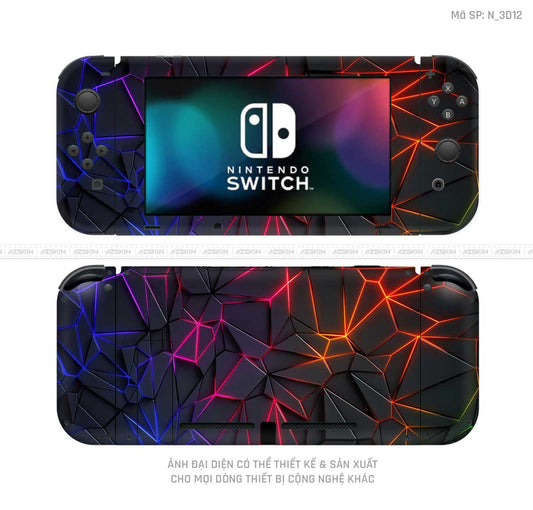 Dán Skin Máy Chơi Game Nintendo Switch Hình 3D | N_3D12