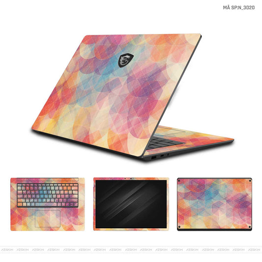 Dán Skin Laptop MSI Hình Nghệ Thuật 3D | N_3D20