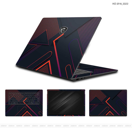 Dán Skin Laptop MSI Hình Nghệ Thuật 3D | N_3D22