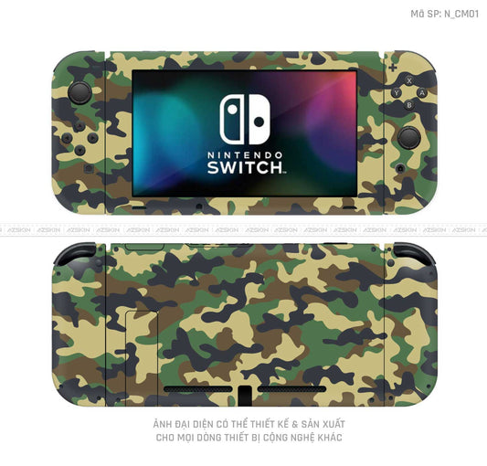 Dán Skin Máy Chơi Game Nintendo Switch Hình Camo | N_CM01