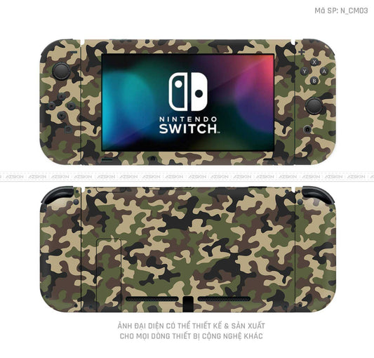 Dán Skin Máy Chơi Game Nintendo Switch Hình Camo | N_CM03