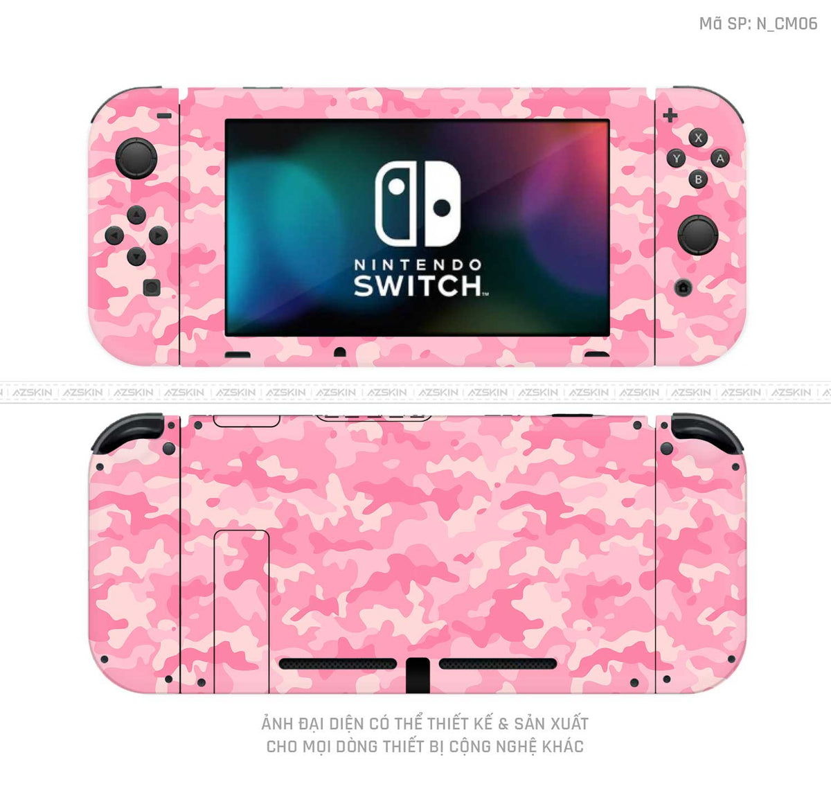Dán Skin Máy Chơi Game Nintendo Switch Hình Camo | N_CM06