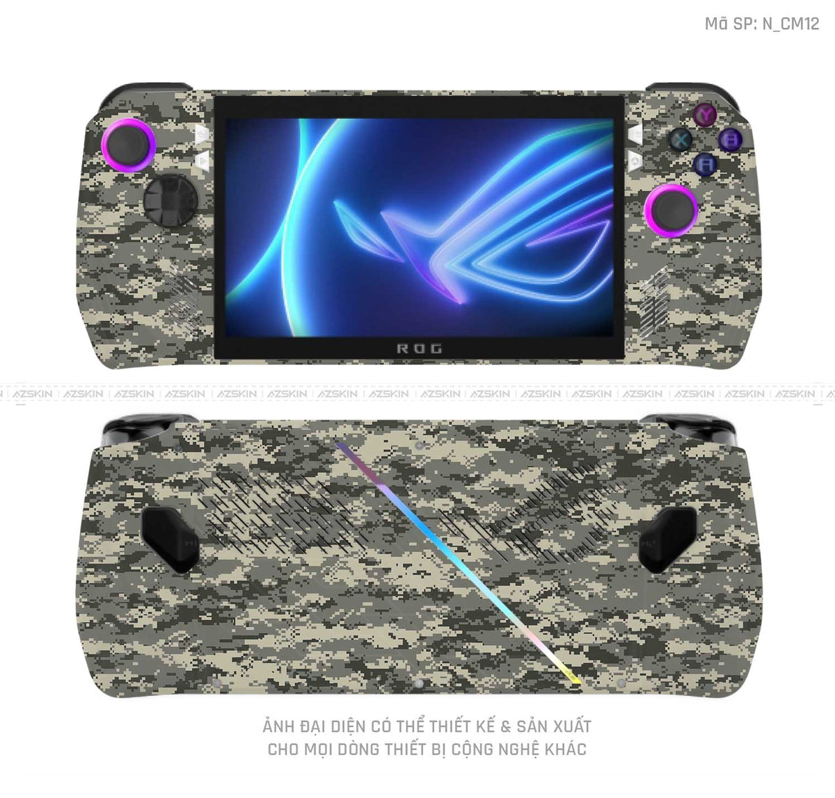Dán Skin Máy Chơi Game Asus ROG Hình Camo | N_CM12