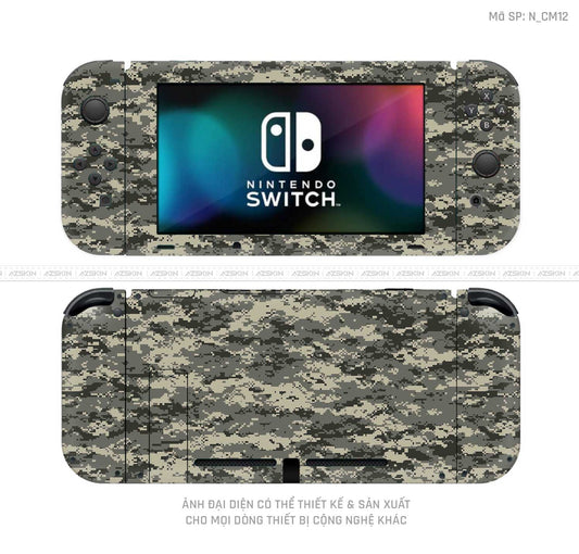Dán Skin Máy Chơi Game Nintendo Switch Hình Camo | N_CM12