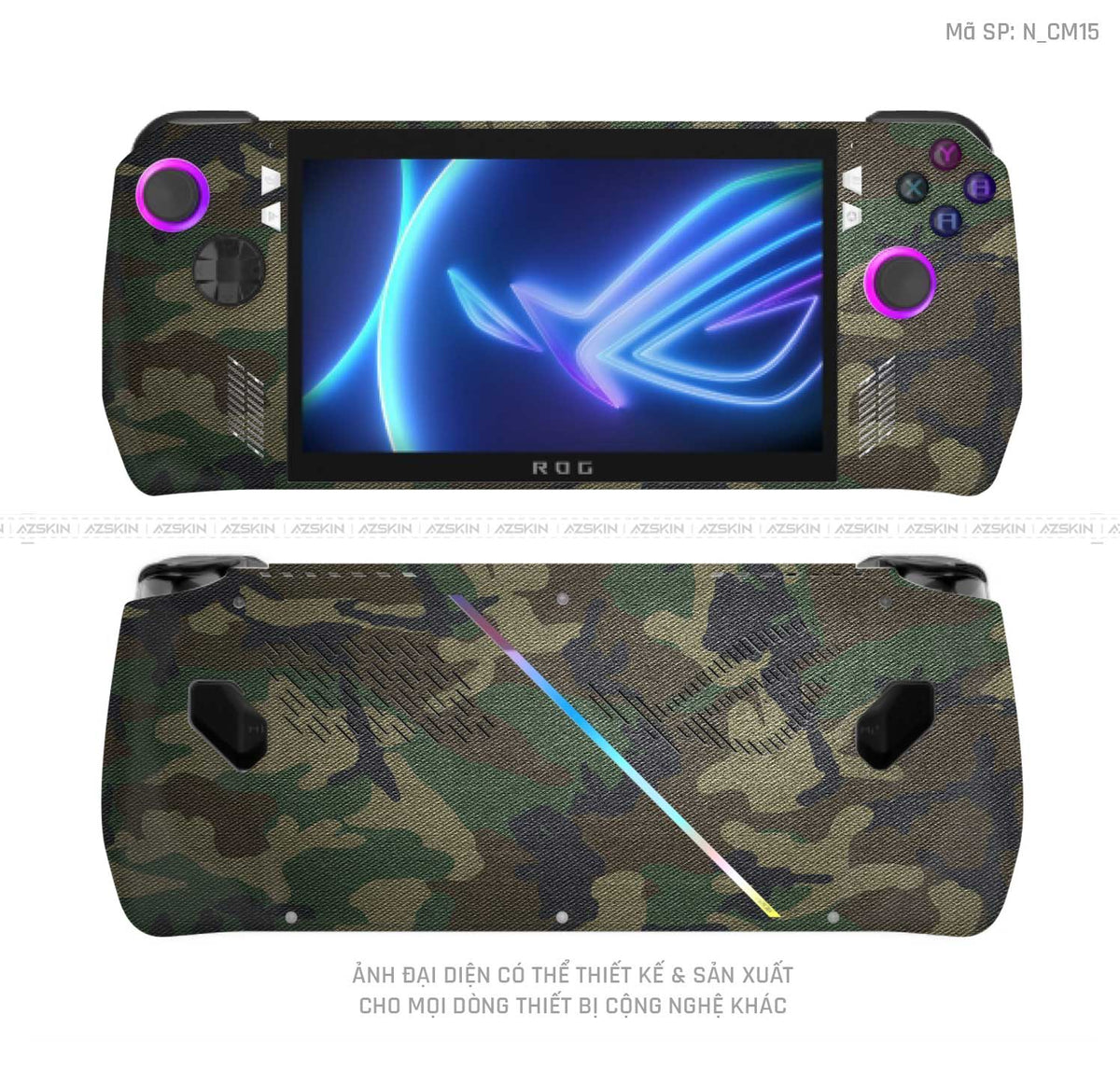 Dán Skin Máy Chơi Game Asus ROG Hình Camo | N_CM15