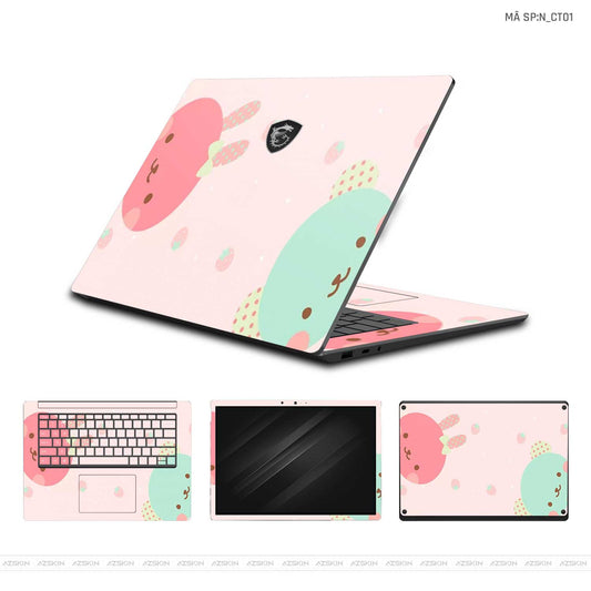 Dán Skin Laptop MSI Hình Thỏ Dễ Thương | N_CT01