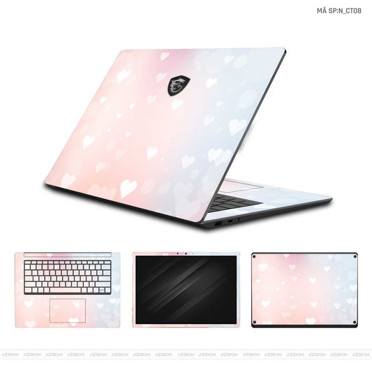 Dán Skin Laptop MSI Hình Trái Tim Dễ Thương | N_CT08