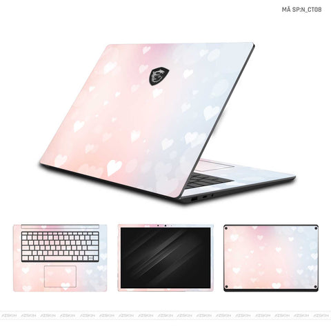 Dán Skin Laptop MSI Hình Trái Tim Dễ Thương | N_CT08