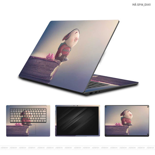 Dán Skin Laptop Dell Hình Heo Dễ Thương | N_DV41